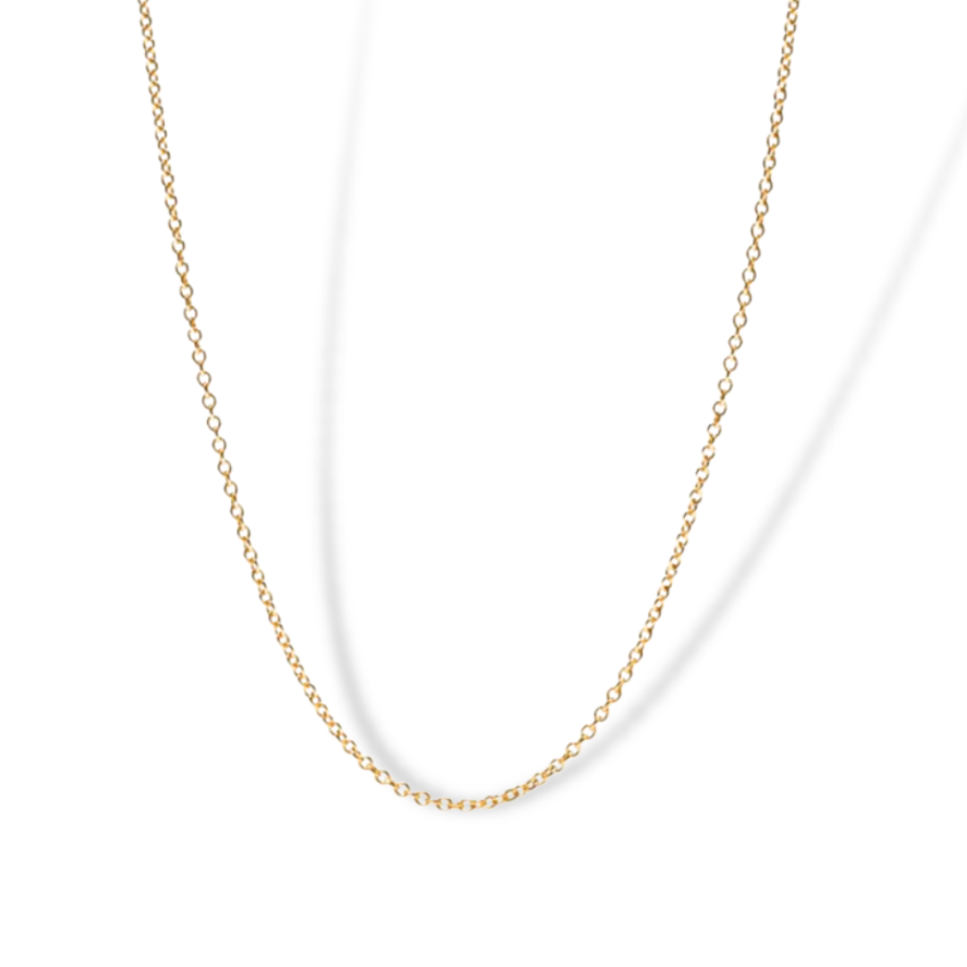 Small Cable Chain Necklace in 18K Gold, 1.7mm